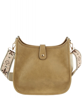 Fashion Hobo Crossbody Bag with Guitar Strap LHU4481 MOCHA